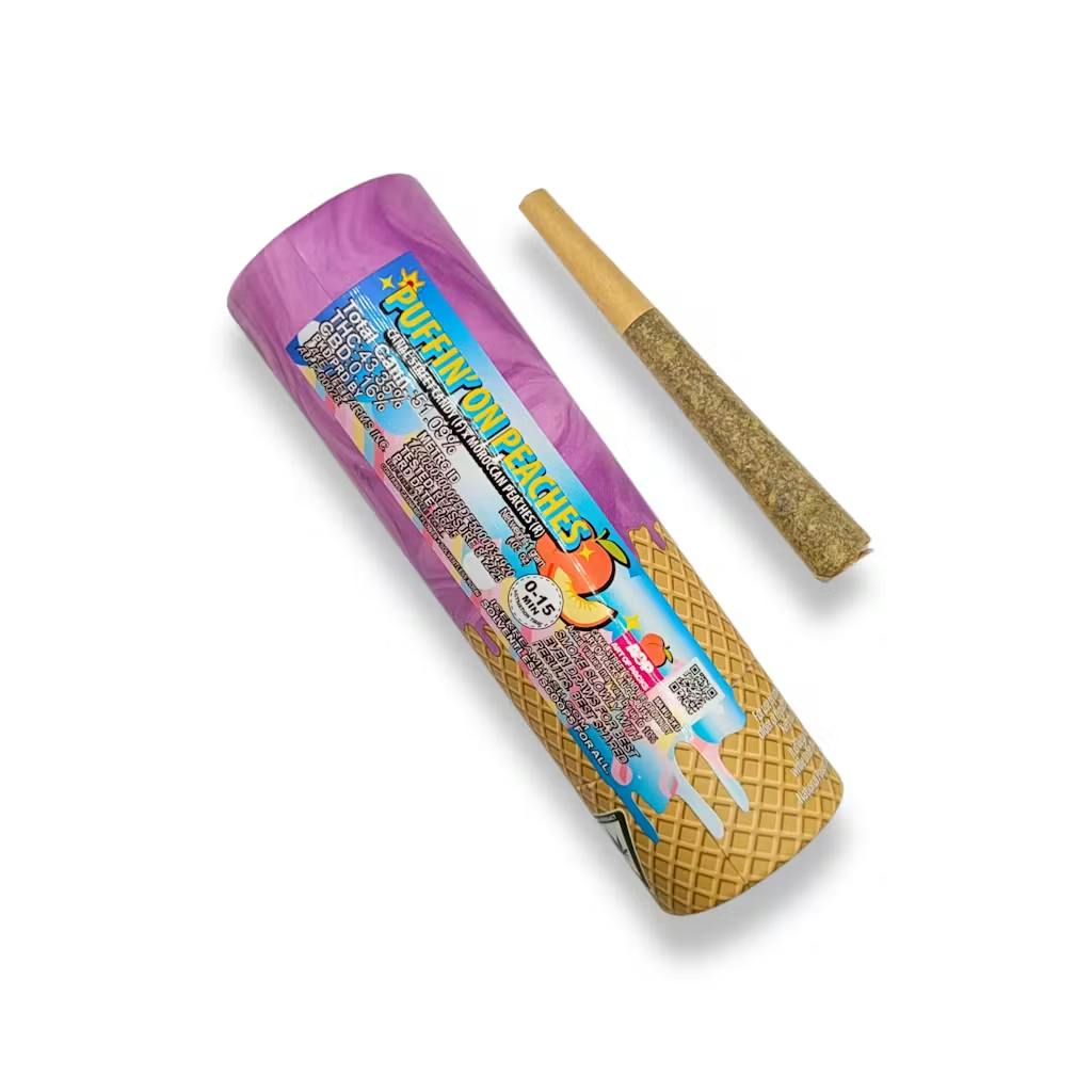 Ice Kream Hash - 1g Rosin Infused Preroll - Puffin On Peaches