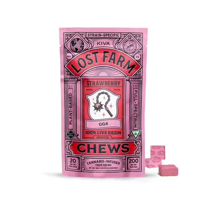 Lost Farms | 200mg Chews | Strawberry x GG4