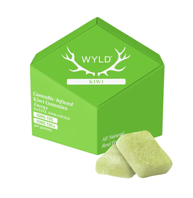 Wyld Gummies Kiwi 1 THC : 1 THCV 10pk/100mg (sativa, 2.8g)