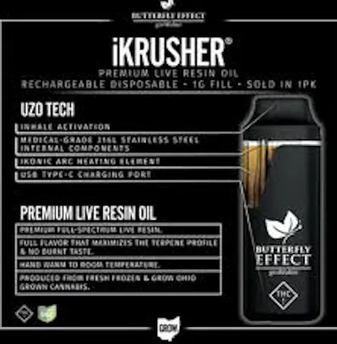 Butterfly Effect | Layer Cake (Live Resin) Disposable | 1g | Indica-1