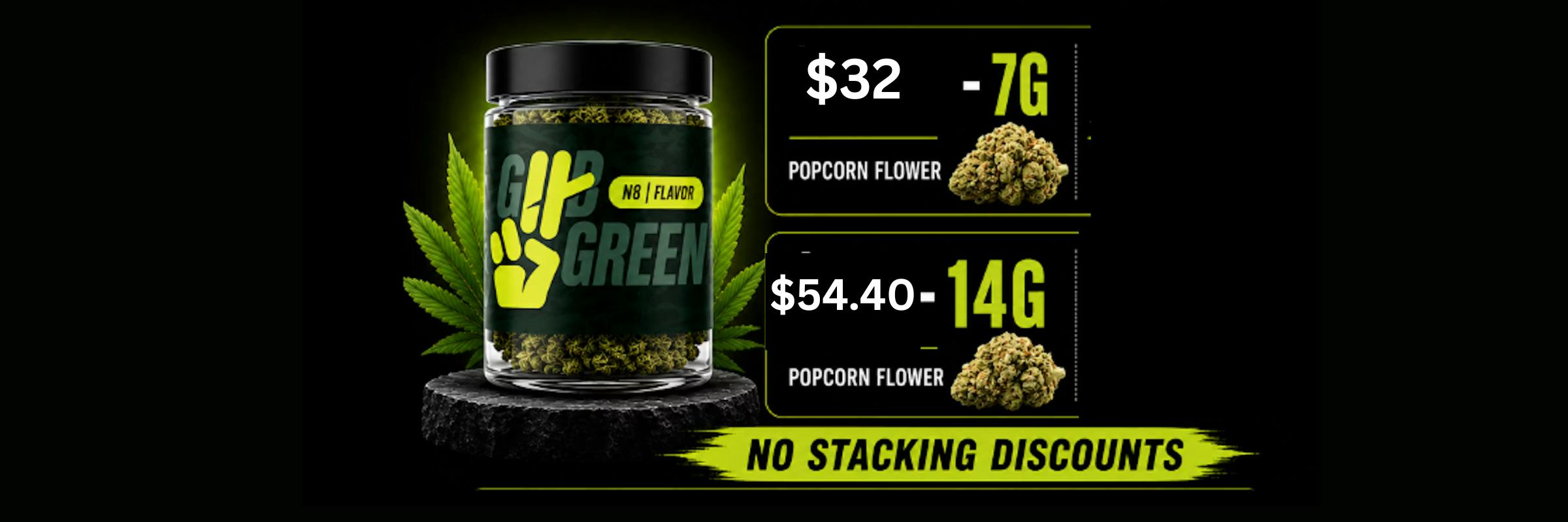 36% OFF GOOD GREEN POPCORN FLOWER