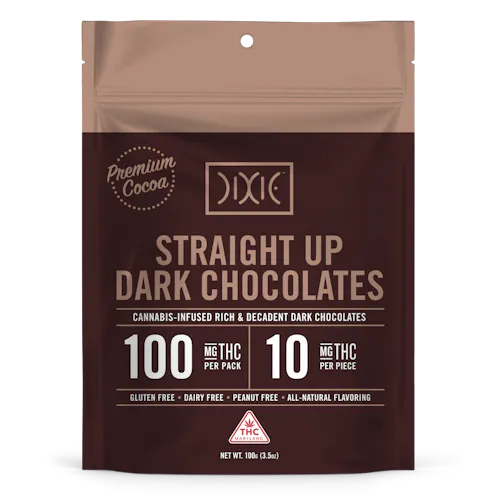 Dixie Straight Up Dark Chocolates 10mg x 10pk-1