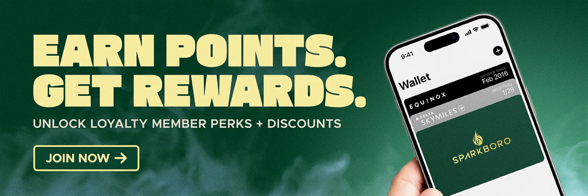 Loyalty Program. Earn points. Get rewards. Unlock Loyalty member perks and discounts. Join now.