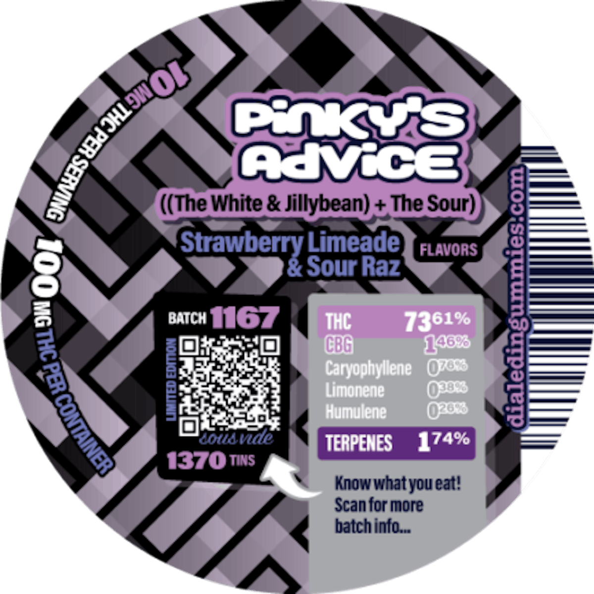 Photo of Dialed In – Rosin Gummies – Pinky’s Advice (H) 100mg