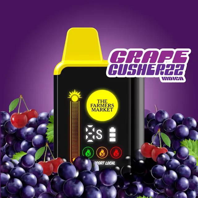 The Farmers Market Disposable Grape Gushers 1g (indica hybrid, disposables)