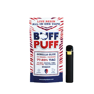 Buff Puff - .5g Live Resin Disposable - Gorilla Glue
