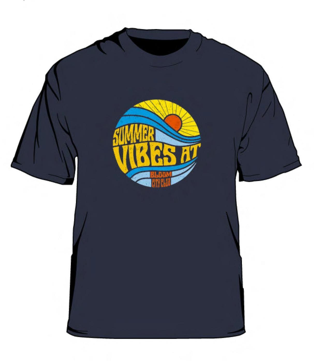 Product: Summer Vibes Blue T-Shirt | S | Bloom Brand