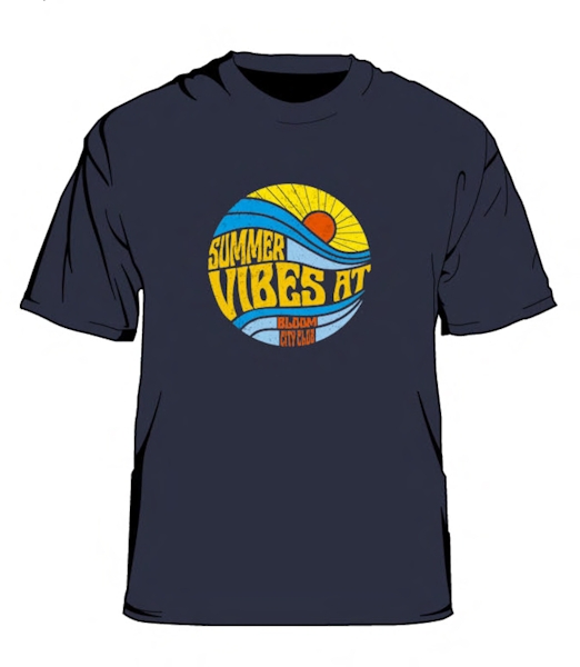 Summer Vibes Blue T-Shirt | 2XL | Bloom Brand