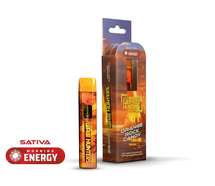 Orange Rock Candy Disposable Sativa by Gas Hunters – Vapes at Gatsby Cannabis