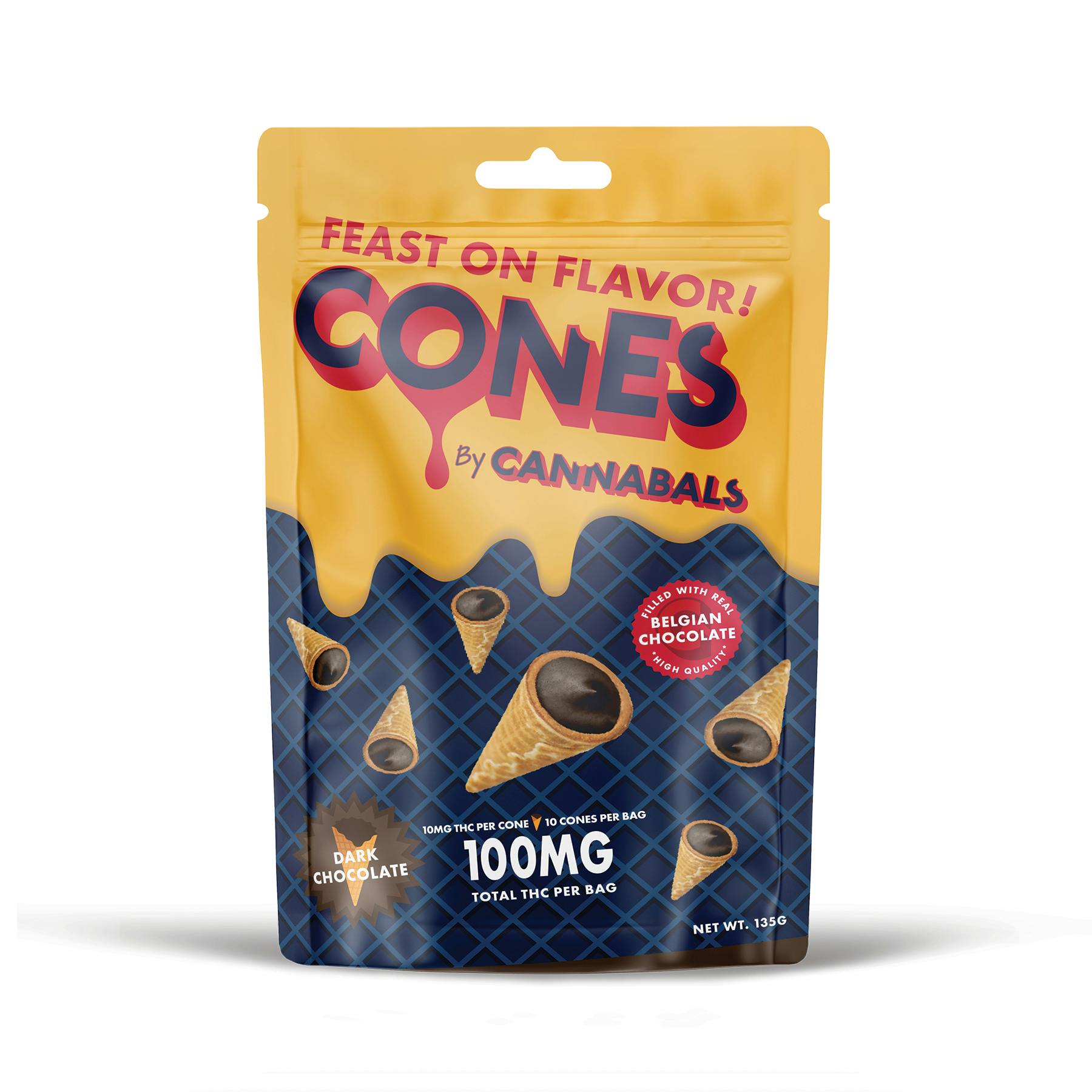 Product Cannabals - Dark Chocolate Cones- 100mg