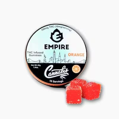 Empire Empire | Orange | 10pk 100mg THC Gummies - Doobie