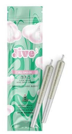 All Gas OG  | 2 Pack Infused Pre rolls | Indica Dominant | Jive