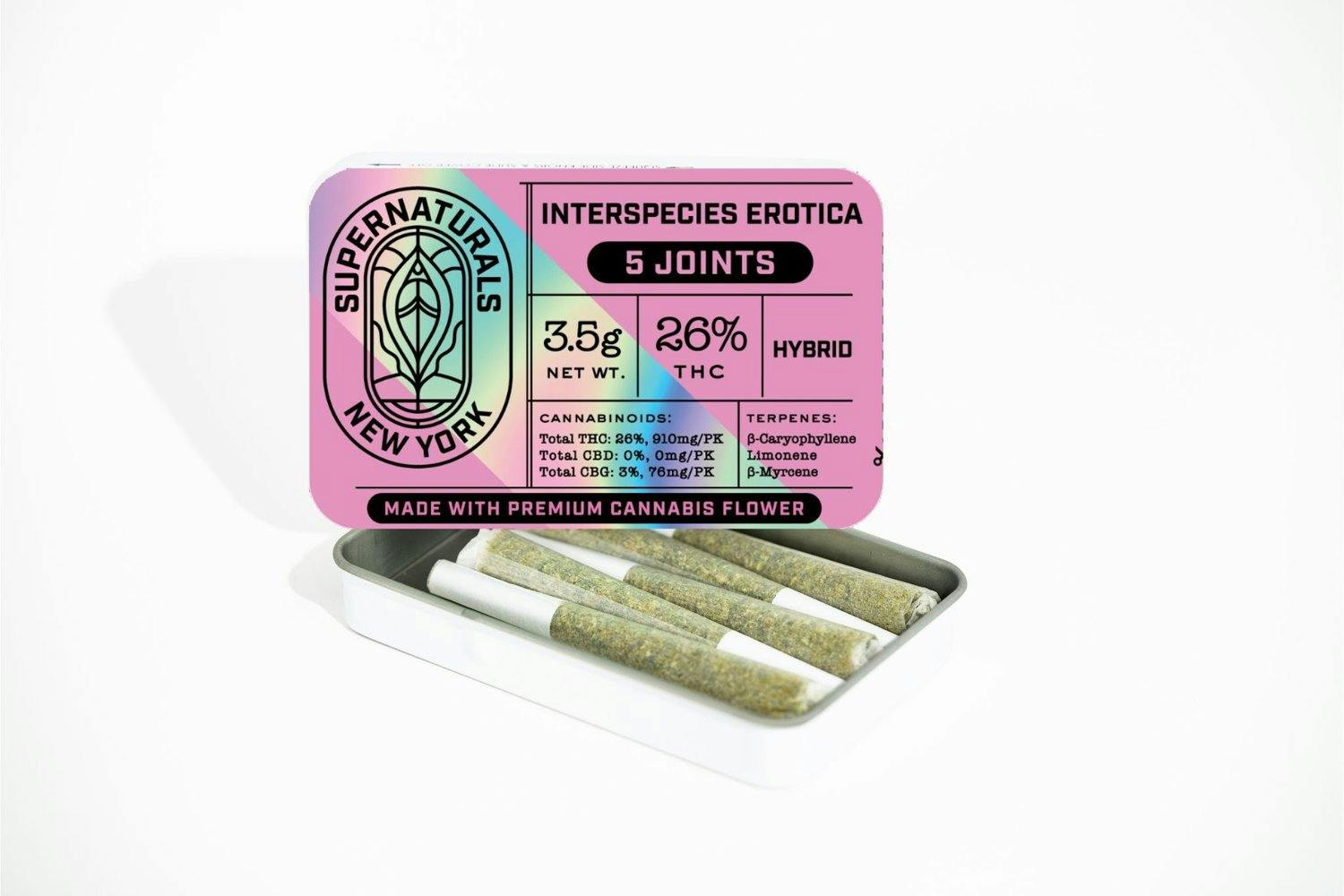 Interspecies Erotica | Pre-Roll 5 Pack | Hybrid | Super Naturals