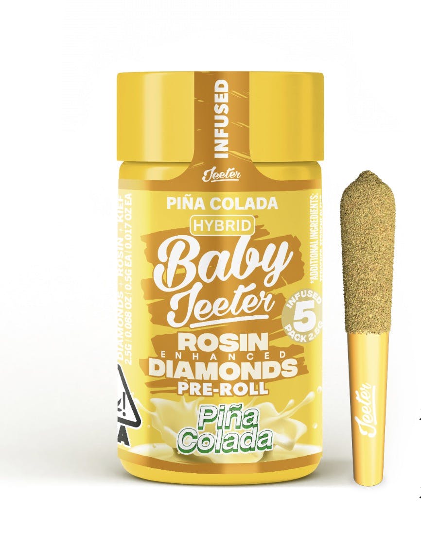 Jeeter | Pina Colada | Infused Baby Pre-rolls | 0.5g x 5 | Hybrid