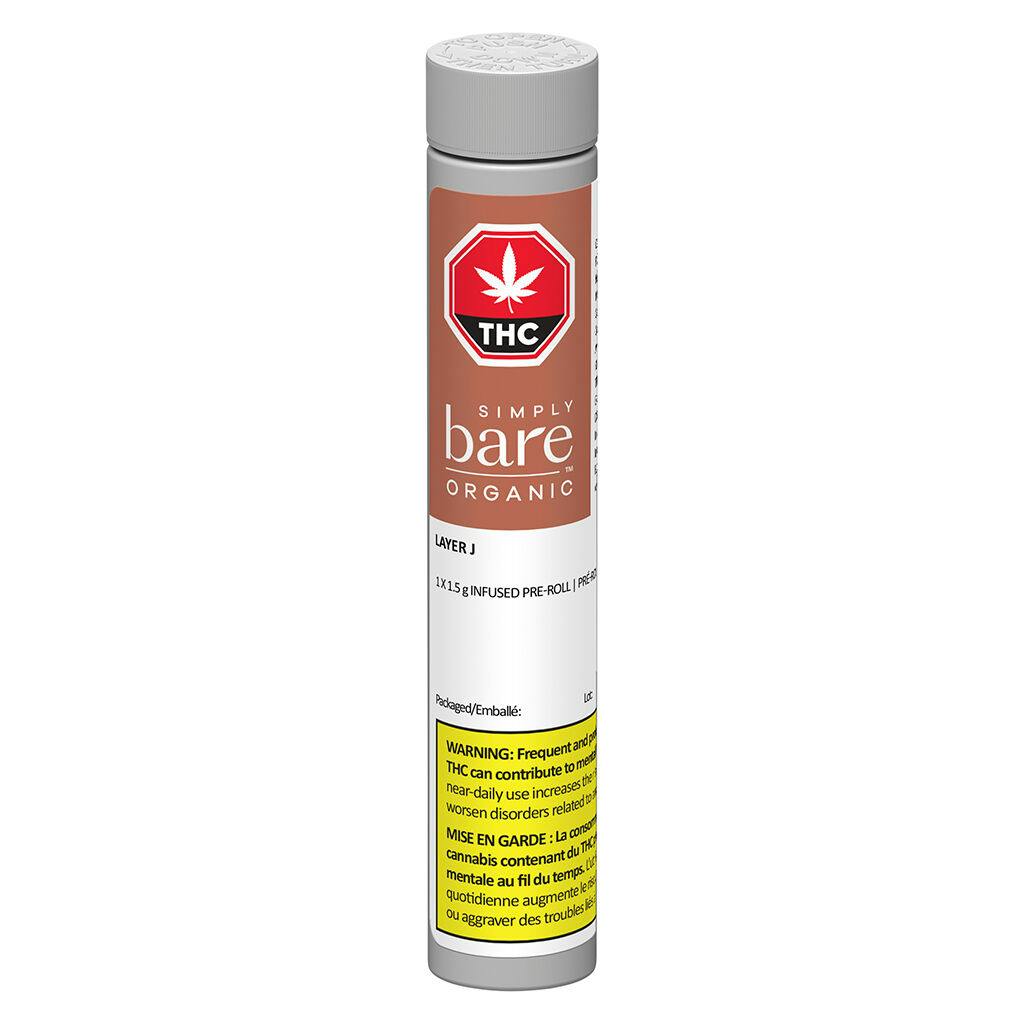 Simply bare - layer j infused pre-roll - 1x1. 5g