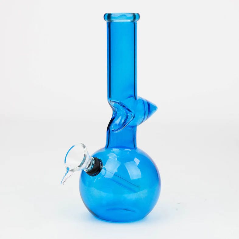 Zig Zag Bong - 8" - Blue