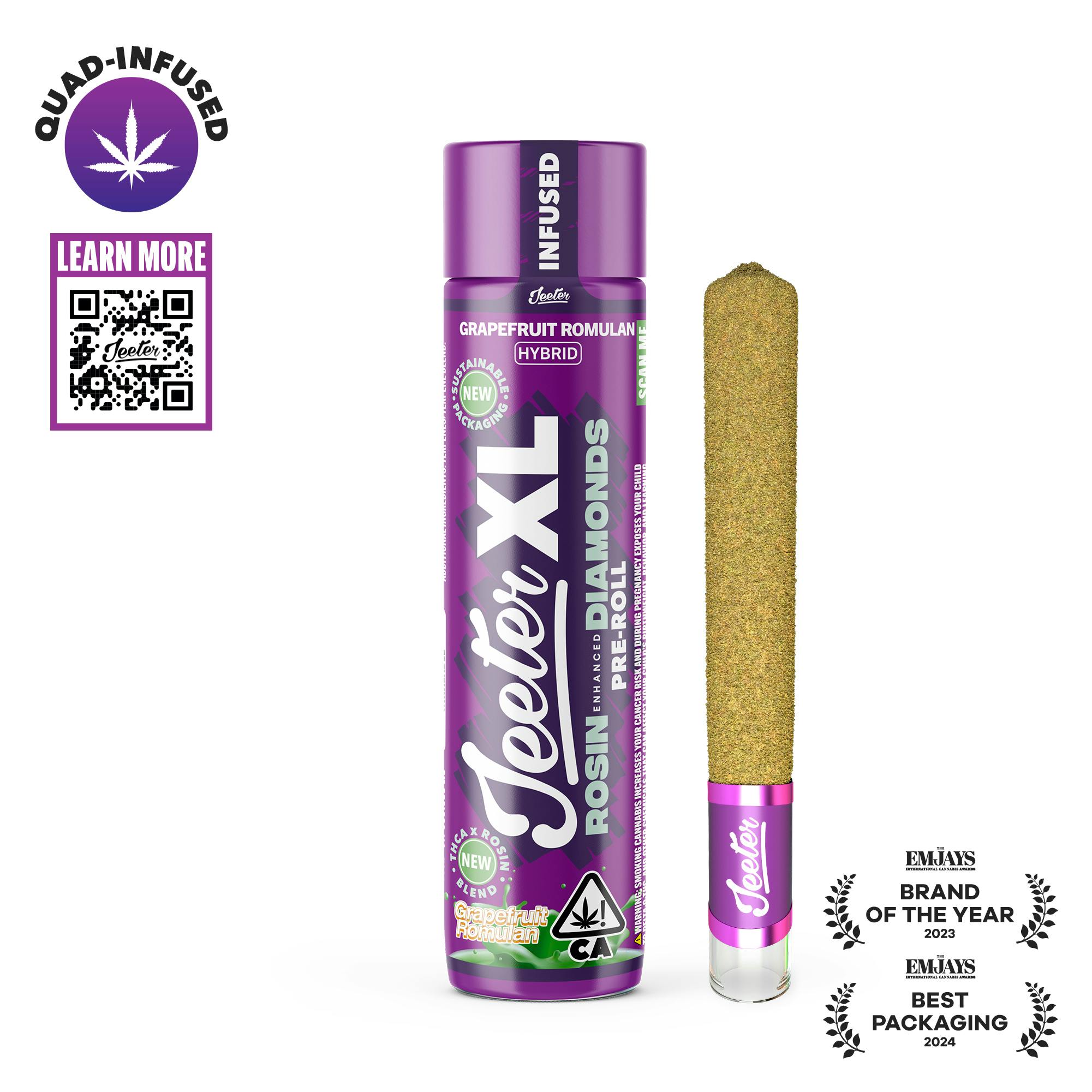 Jeeter Grapefruit Romulan Jeeter XL Infused Pre-Roll | 2g — PRE_ROLLS