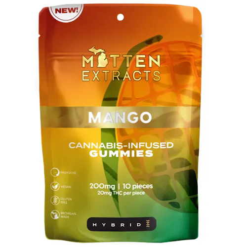 Mitten Extracts Mango Gummies 200mg Rec-active