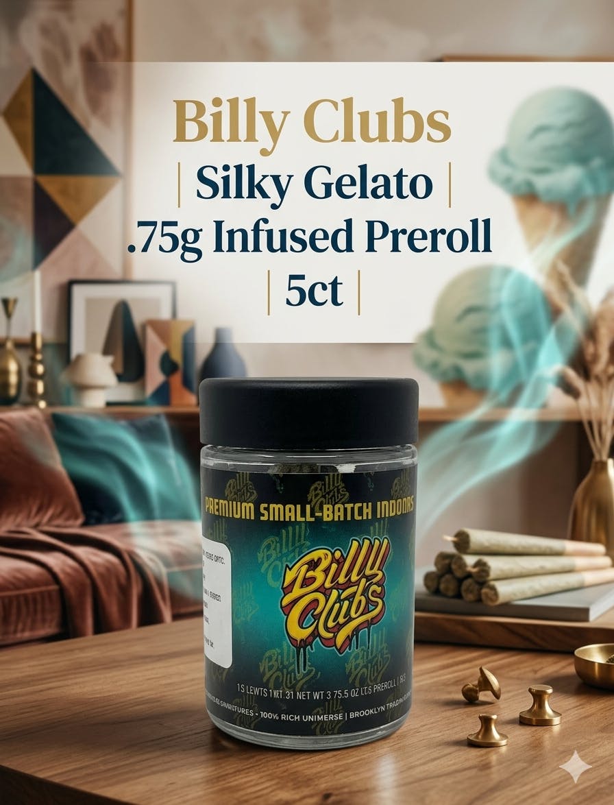 Product Billy Clubs | Silky Gelato | .75g Infused Preroll | 5ct