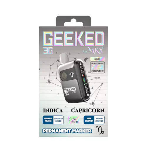 Geeked By MKX – 3g Disposable – Permanent Marker – Indica-1