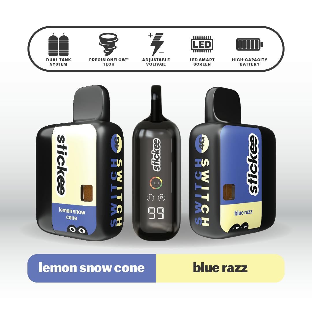 Stickee 4G Switch | Blue Razz + Lemon Snow Cone | Live Resin x Diamonds