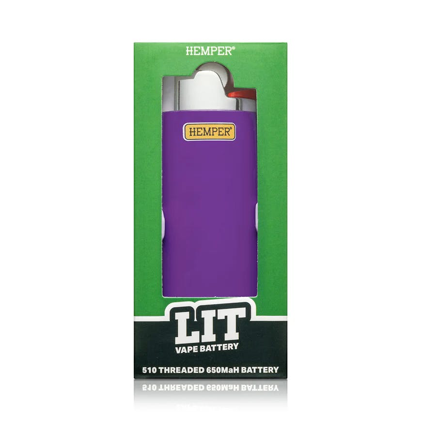 Accessories | Hemper | Lit Vape Battery | Purple