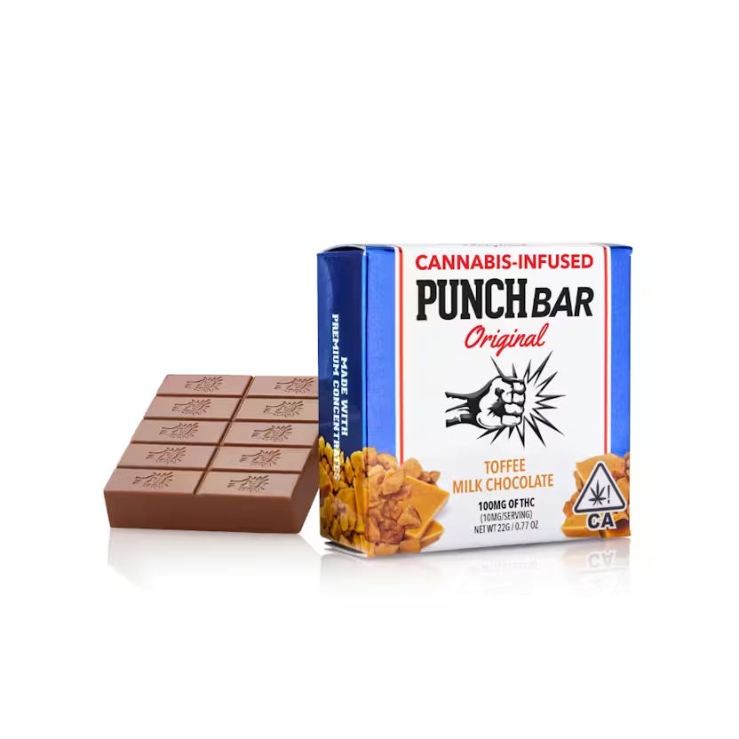 Punch | Milk Chocolate Toffee | Chocolate Bar | 100mg