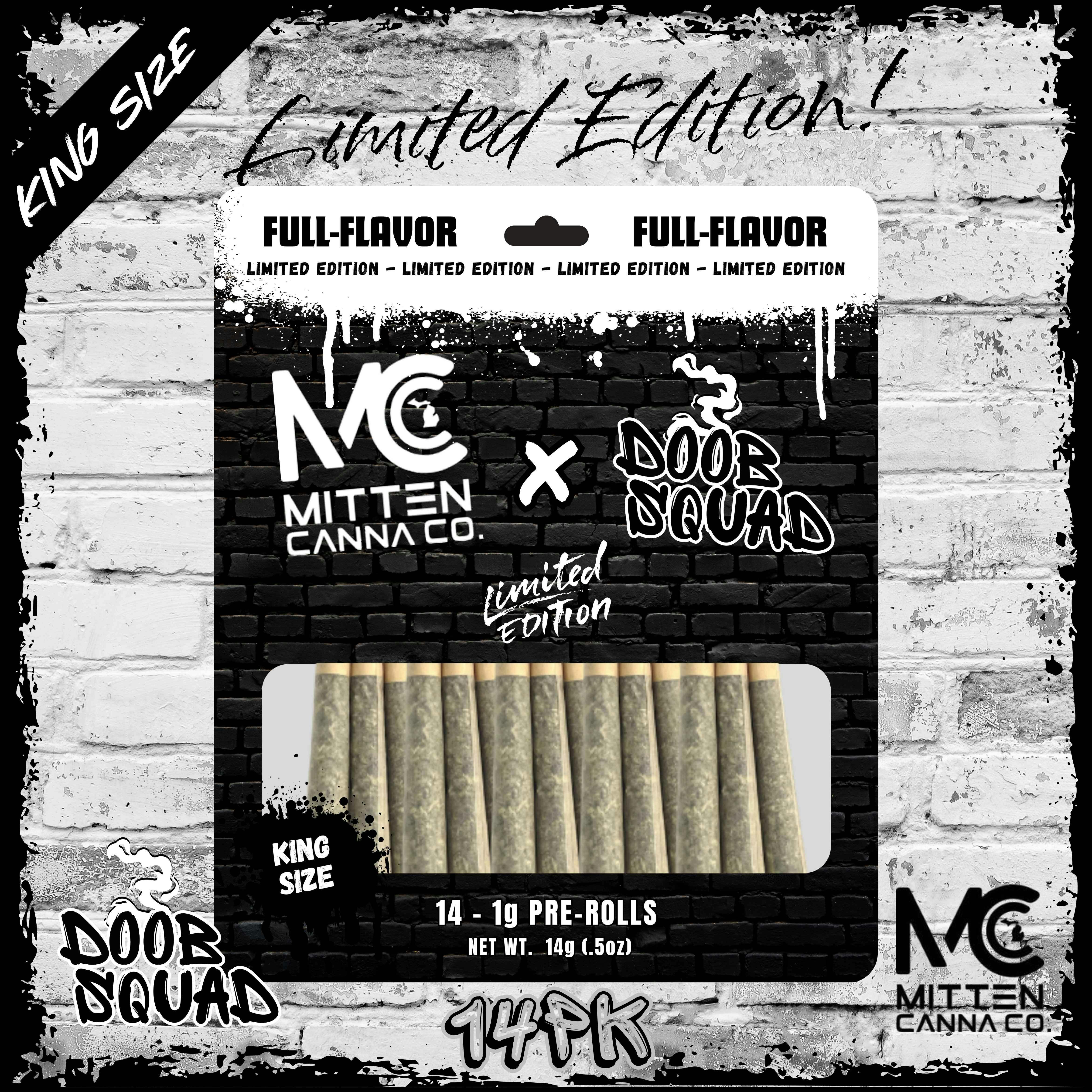 Doob Squad x Mitten Canna - 14-Pack 1g Prerolls - Blue Cookie