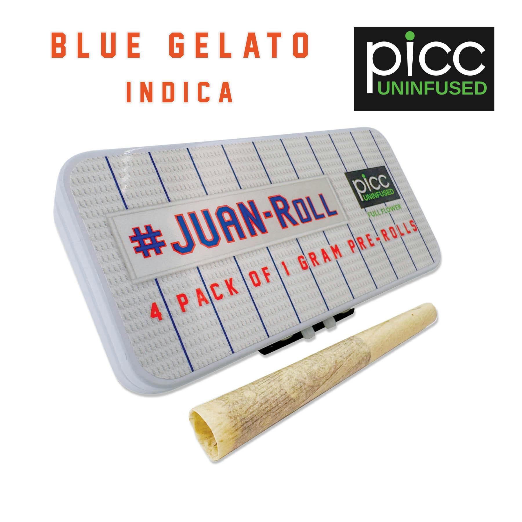 #JUAN-ROLL | Uninfused Pre-roll | 1g 4-Pack (4g) | Blue Gelato (i)