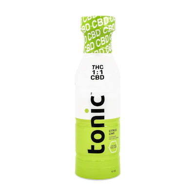Tonic - 100mg THC : 100mg CBD Infused Beverage - Citrus Lime - EDIBLES by Tonic at King of Budz