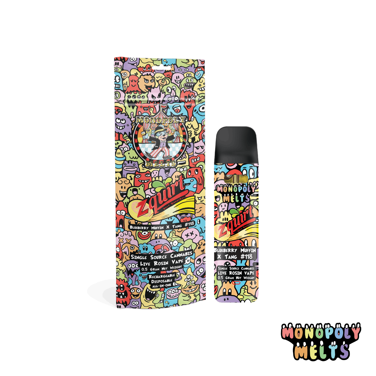 Monopoly Melts - .5g Live Rosin Disposable - Zquirt