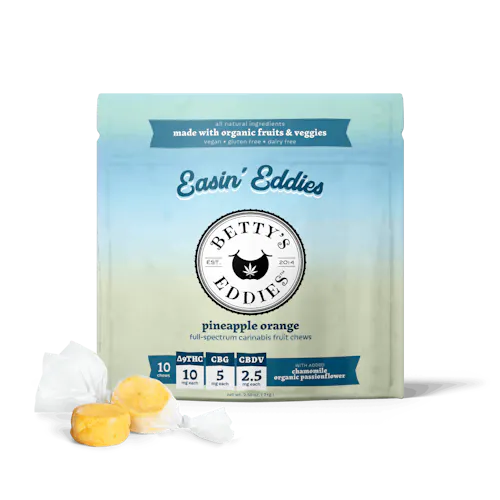 10mg Pineapple Orange 4:2:1 (THC:CBG:CBDv) Chews /100mg-active