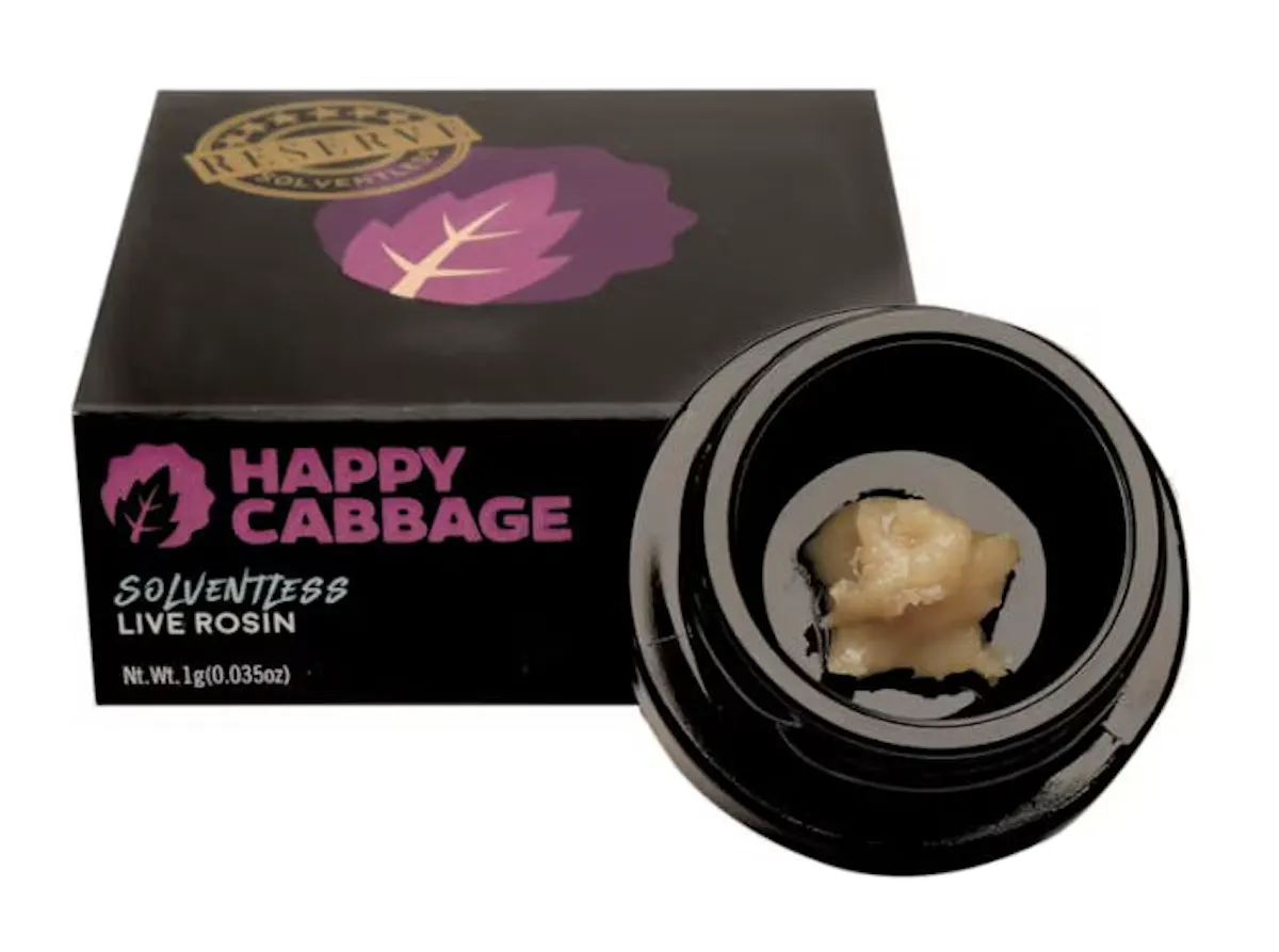 Happy Cabbage 1g PURPLE PETALS 6* Live Rosin Batter 1g