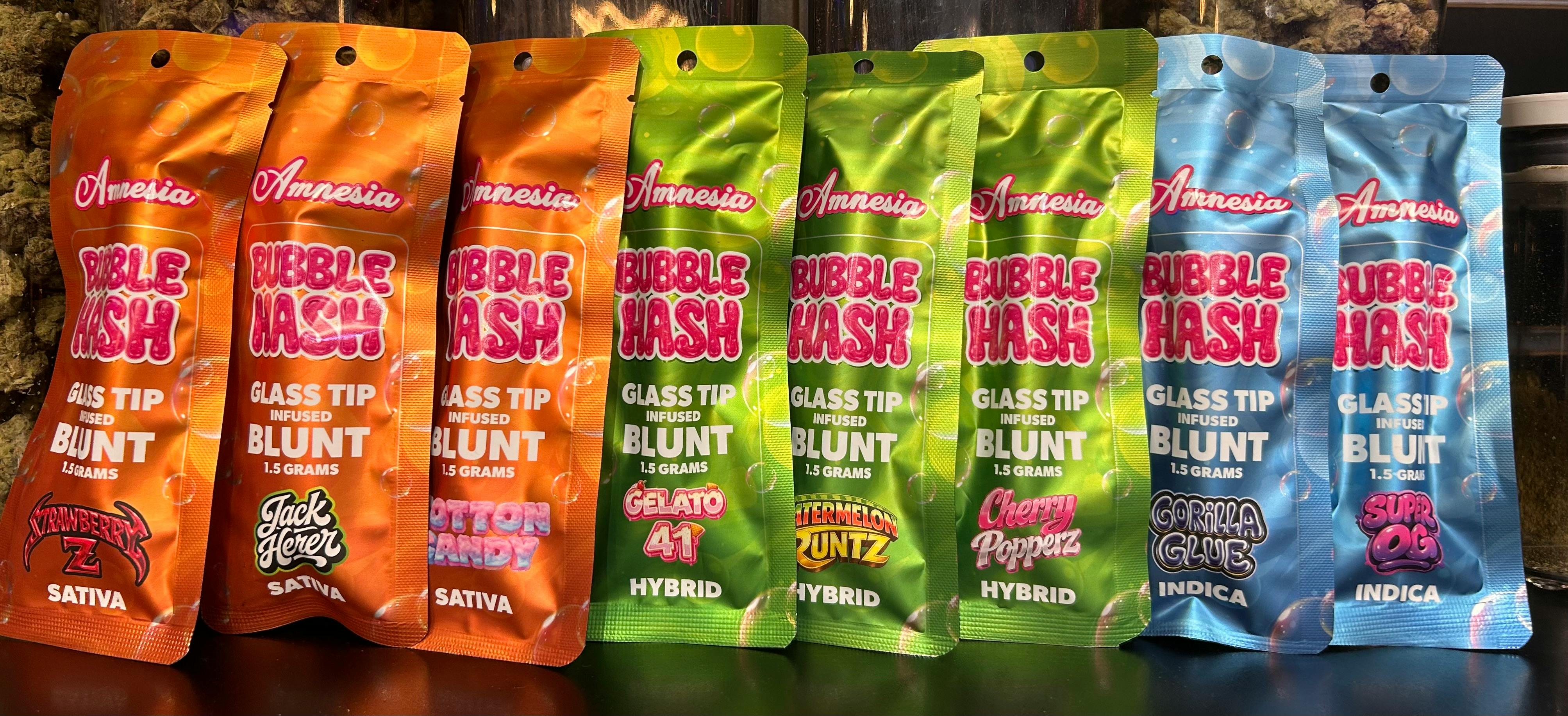 Amnesia - 1.5g Infused Bubble Hash Blunt - Cotton Candy