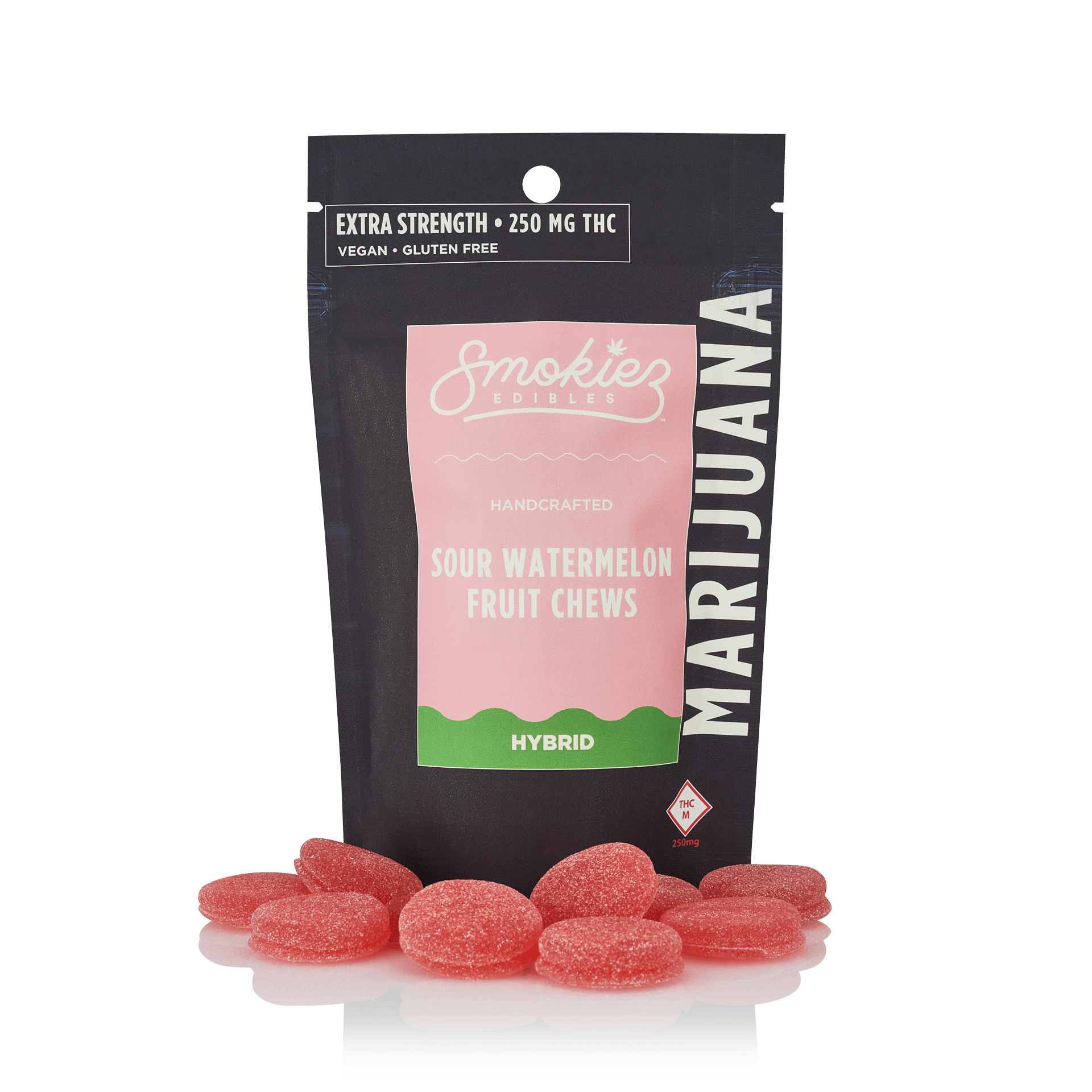 Sour Watermelon | 250mg | Fruit Chews | Smokiez | Trinity
