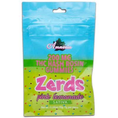 Amnesia - Zerdz Pink Lemonade - 200mg Hash Rosin Gummy