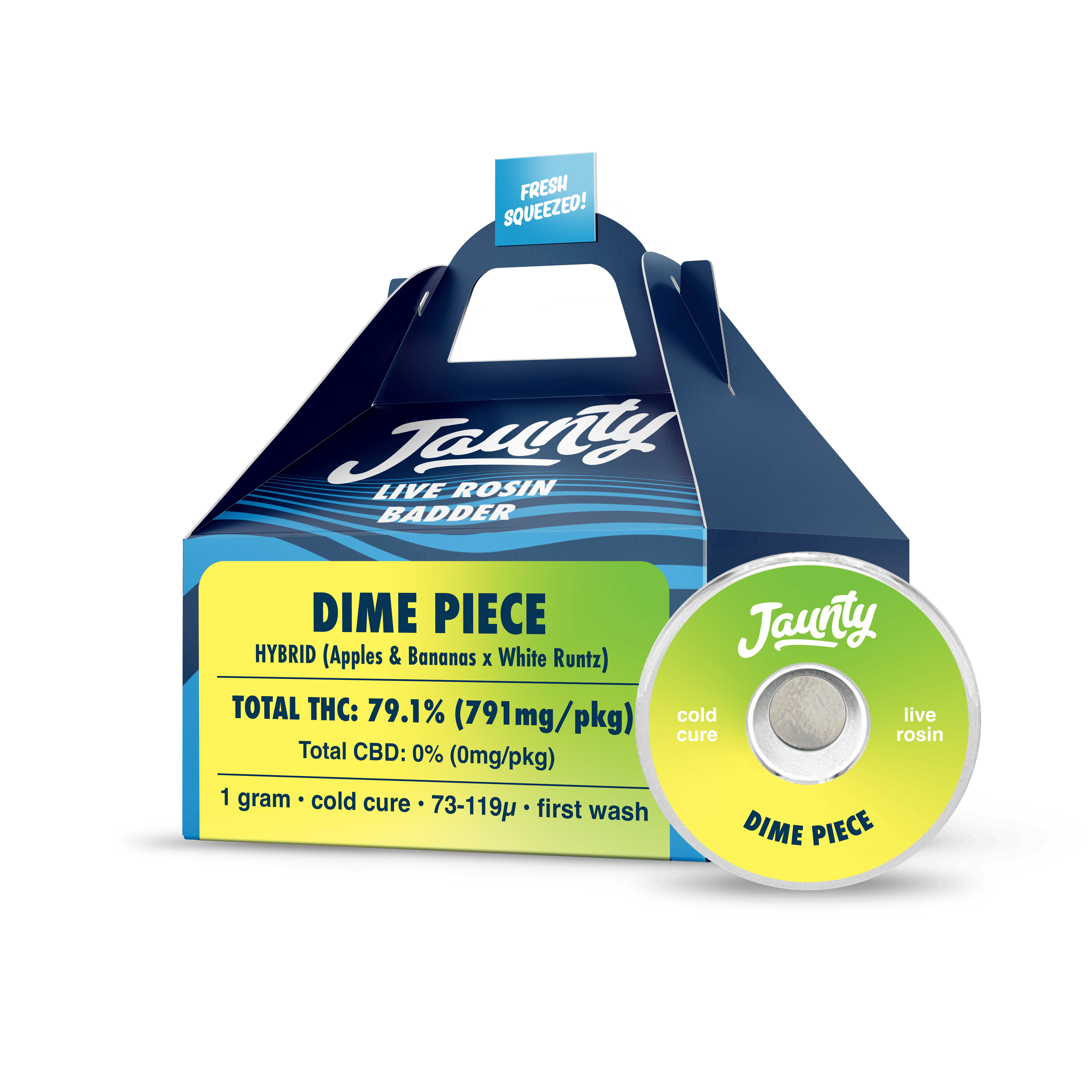 Jaunty Dime Piece Live Rosin Cold Cure Badder 1G
