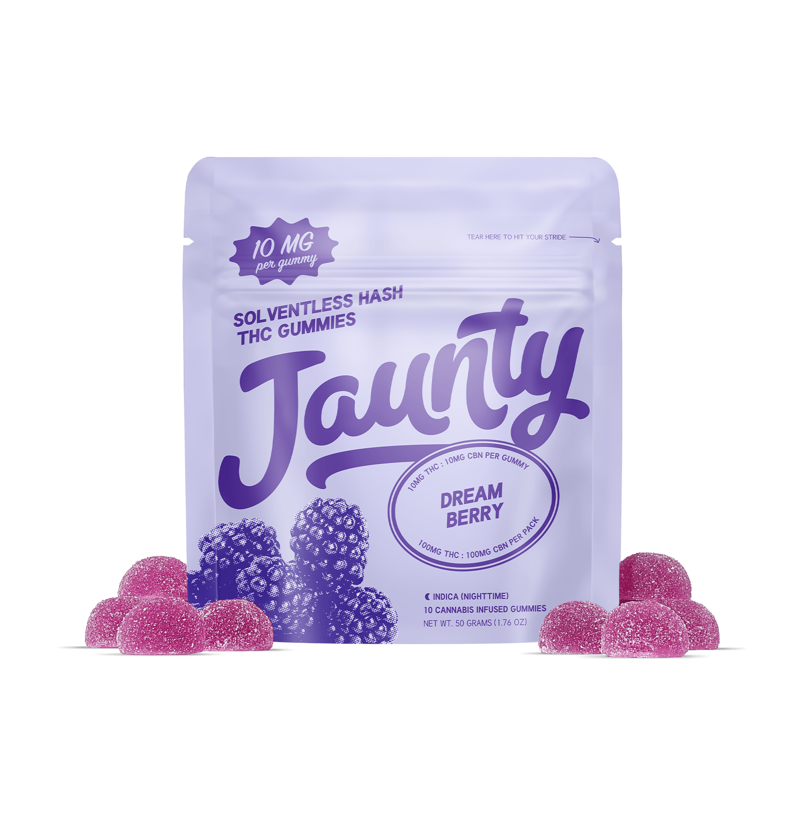 Dreamberry | Hash-Infused Gummies | 100mg | 10pk