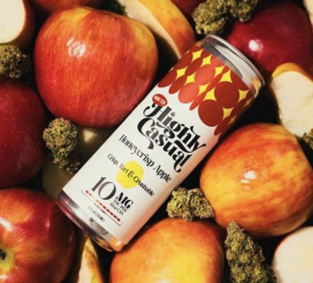 Product: Highly Casual | Cannabis Seltzer Single Can - Honeycrisp Apple - 10mg