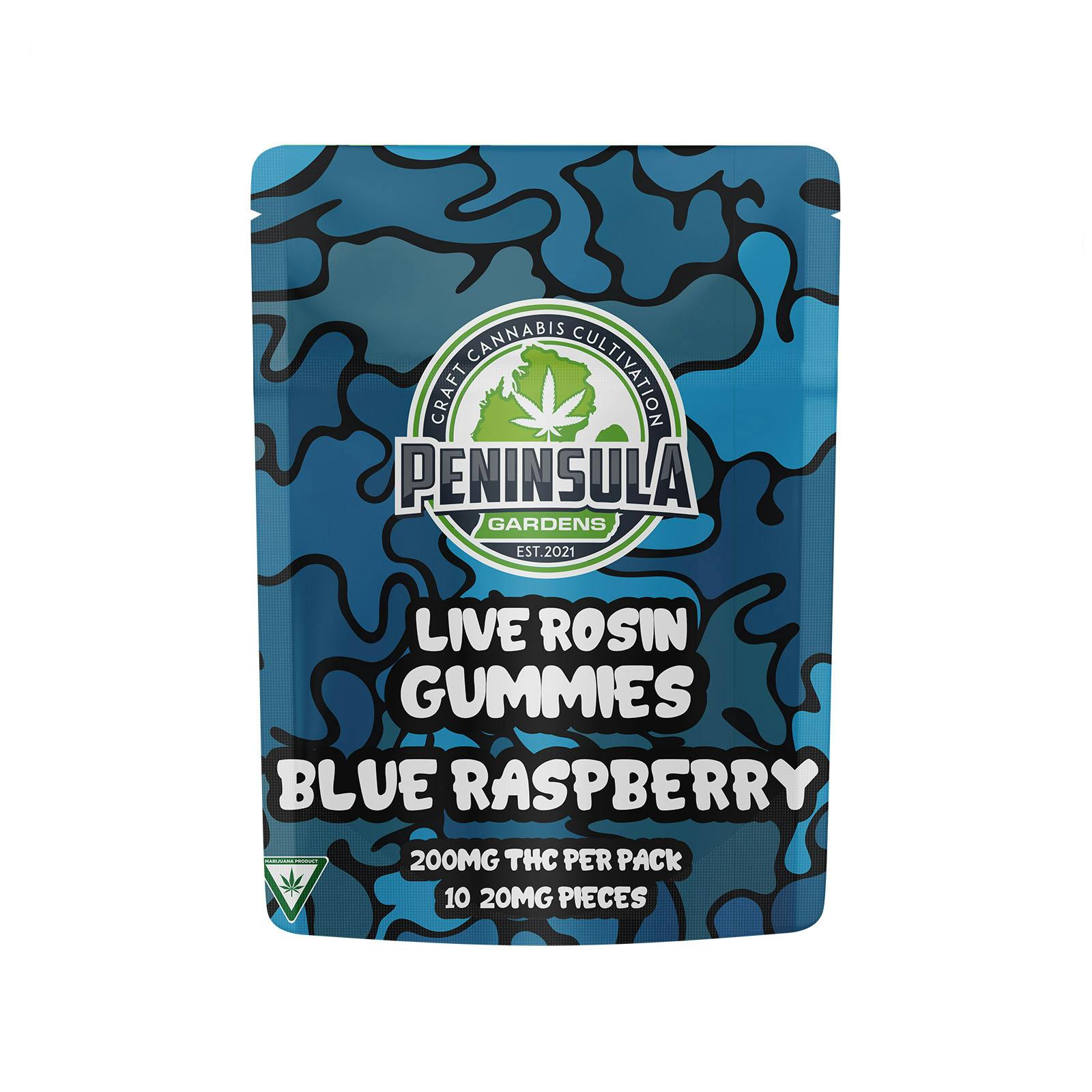 Peninsula - 200mg Live Rosin Gummies - Blue Raspberry