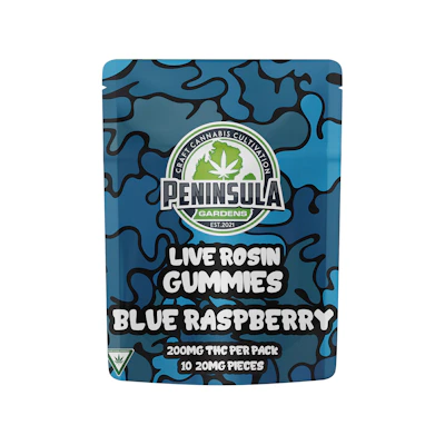 Peninsula - 200mg Live Rosin Gummies - Blue Raspberry