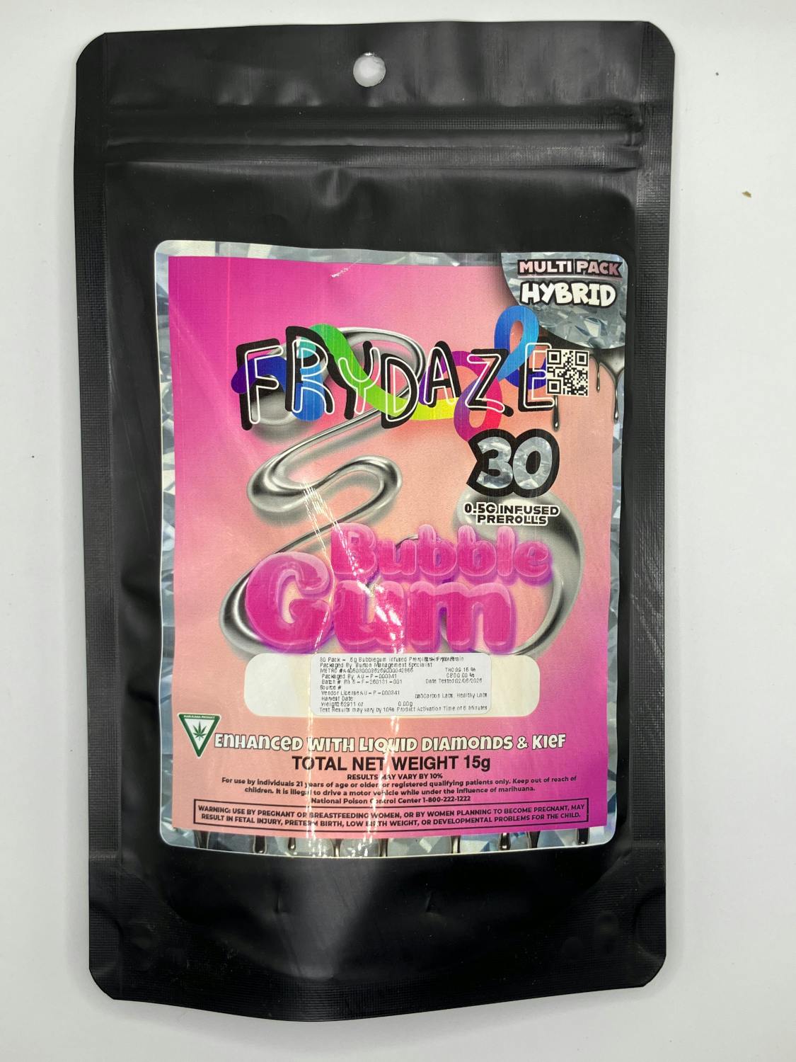Product: Frydaze | Infused Pre-Roll 30-Pack - 15g - Bubblegum
