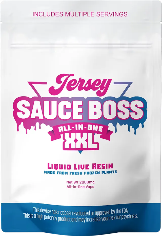 Jersey Sauce Boss Live Resin Sauce Disposable XXL GAK 2g (sativa, disposables)