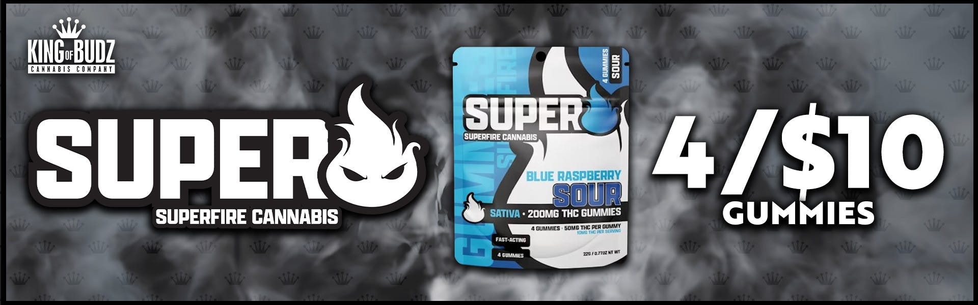Superfire 200mg Gummies 4/$10