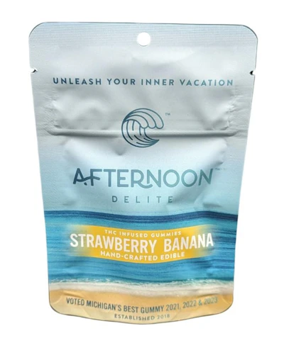 Afternoon Delite - 200mg Gummies - Strawberry Banana