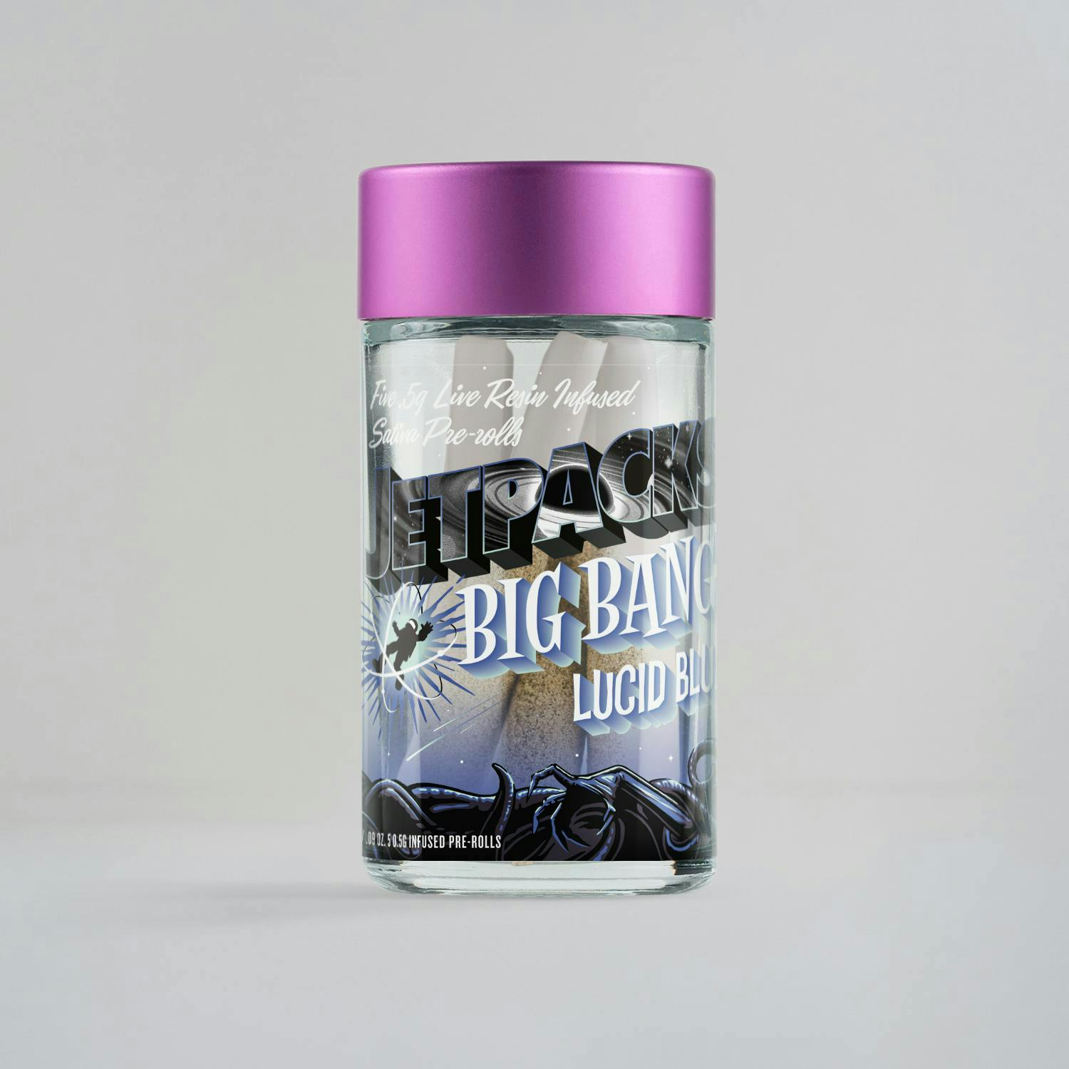 Jetpacks Lucid Blue Infused Pre Roll 5 Pack