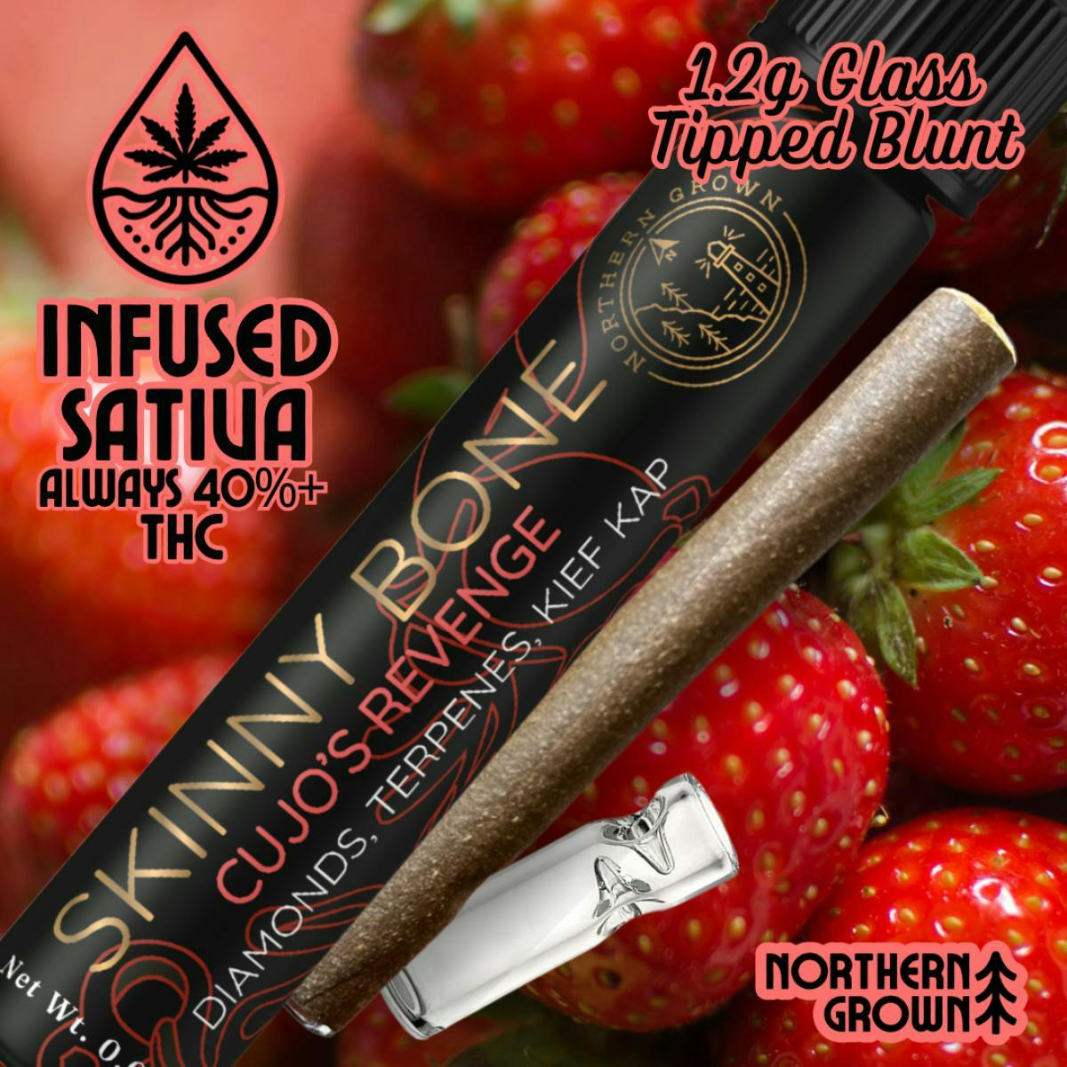 Product Cujo's Revenge Skinny Bone Infused Cannagar | Pre Rolls | 1.5g