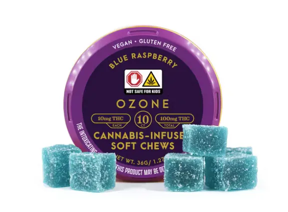 Ozone: Chews | Blue Raspberry | 10mg | 10pk | Far & Dotter