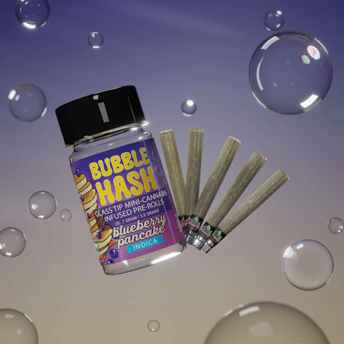 Amnesia - 5-Pack .7g Bubble Hash Infused Prerolls - Blueberry Pancakes