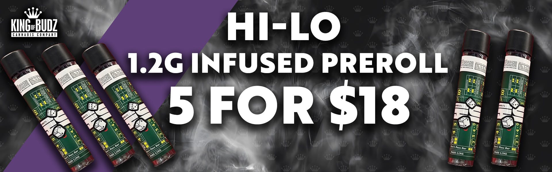 Hi-Lo 1.2g Infused Prerolls  - 5 for $18